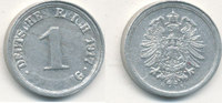 Deutsches Reich,Kaiserreich, 1 Pfennig J.300 Alu, -