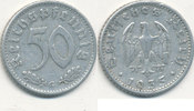 Deutsches Reich,Drittes Reich, 50 Reichspfennig J.368 Alu, -