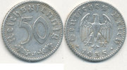 Deutsches Reich,Drittes Reich, 50 Reichspfennig J.368 Alu, -