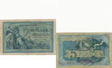 Deutsches Reich,Kaiserreich, 5 Mark Ro.22b KN 7stellig,Serie:A, -