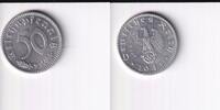 Deutsches Reich, Drittes Reich, 50 Reichspfennig J.372, mit Hakenkreuz, -