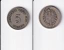 Deutsches Reich, Kaiserreich, 5 Pfennig kleiner Adler, Kupfer/ Nickel, -