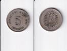 Deutsches Reich, Kaiserreich, 5 Pfennig kleiner Adler, Kupfer/ Nickel, -