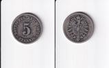 Deutsches Reich, Kaiserreich, 5 Pfennig kleiner Adler, Kupfer/ Nickel, -