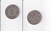 Deutsches Reich, Kaiserreich, 5 Pfennig großer Adler, Kupfer/Nickel, -