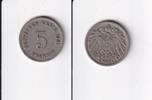Deutsches Reich, Kaiserreich, 5 Pfennig großer Adler, Kupfer/Nickel, -