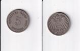 Deutsches Reich, Kaiserreich, 5 Pfennig großer Adler, Kupfer/Nickel, -