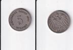 Deutsches Reich, Kaiserreich, 5 Pfennig großer Adler, Kupfer/Nickel, -
