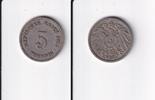 Deutsches Reich, Kaiserreich, 5 Pfennig großer Adler, Kupfer/Nickel, -