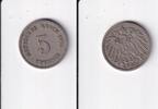 Deutsches Reich, Kaiserreich, 5 Pfennig großer Adler, Kupfer/Nickel, -