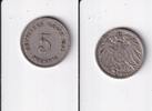 Deutsches Reich, Kaiserreich, 5 Pfennig großer Adler, Kupfer/Nickel, -