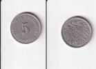 Deutsches Reich, Kaiserreich, 5 Pfennig großer Adler, Kupfer/Nickel, -