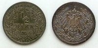 Deutsches Reich 1/2 Mark J.16 -