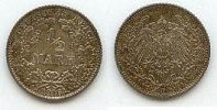 Deutsches Reich 1/2 Mark J.16 -
