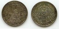 Deutsches Reich 1/2 Mark J.16 -