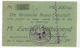 Sachsen 200ooo Mark 7.August Brand-Erbisdorf -