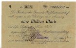 Sachsen 1 Mio.Mark 17.August Großhartmannsdorf -