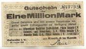 Sachsen 1 Mio.Mark 23.August Oelsnitz i.V. -