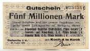 Sachsen 5 Mio.Mark 23.August Oelsnitz i.V. -