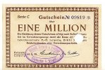 Sachsen 1 Mio.Mark 18.8. Oelsnitz i.V. und Leipzig -
