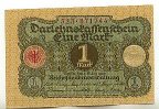 Deutsches Reich 1 Mark 1.März Ro.64, Druck verschoben -