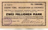 Sachsen 2 Mio. Mark August Neukirchen -