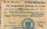 Sachsen 500 Mrd.Mark 27.Oktober Radeburg -