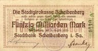 Sachsen 50 Mrd.Mark 8.August Scheibenberg -