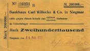 Deutschland 200ooo Mark 14.Aug. Sachsen, Siegmar -