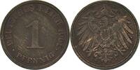 Kaiserreich 1 Pfennig mit Echtheitsgutachten, sehr selten -