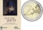 San Marino 2 Euro 2 euro 2014 san marino giacomo puccini coin card -