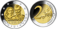 Luxembourg 2 Euro 2 euro 2021 luxemburg 40 years of marriage henri -