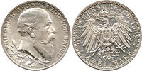 Baden 2 Mark 50. Jahrestag der Regentschaft von Herzog Friedrich I., Karlsruhe -