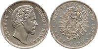 Deutsches Kaiserreich / Bayern Deutsches Kaiserreich, Ludwig II 1864-1886, München 5 Mark 1874 D sehr schön - vorzüglich (SS - VZ)