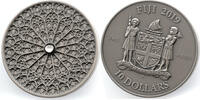 Fiji 10 Dollar GOTHIC Mandala Art, Notre Dame, 3 oz, Feinsilber -