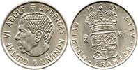 Schweden 2 Kronor 1957 Gustaf VI. Adolf, 1950 - 1973, Kungliga Myntet, K... 10.40 £  +  47.68 £ shipping