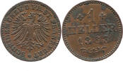 Frankfurt 1 Heller 1863 Adler, Scheidemünze vorzüglich- (VZ-) 26.01 £  +  47.68 £ shipping