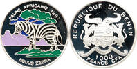 Republique du Benin 1000 Francs CFA 1997 African Fauna Zebra, EQUUS ZEBR... 52.02 £  +  47.68 £ shipping