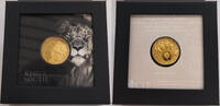 Cook Island 25 Dollar Elizabeth II., 1952 - 2022, CIT, King of the South, Löwe, mit Zertifikat -
