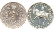 Großbritannien 25 New Pence Elizabeth II., 1952 - 2022, 25. Jubiläum, Herrschaft, Royal Mint, Llantrisant -