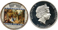 Cook Islands 20 Dollar / 3 oz Ag 9999 Elizabeth II., 1952 - 2022, Anbetung der Hirten, Charles le Brun, Kunstwerke -