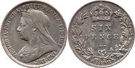 Großbritannien 6 Pence Victoria 3nd portrait, Royal Mint (Tower Hill), London, -