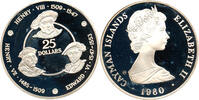 Cayman Islands 25 Dollar Kings of England, House of Tudor, Valcmabi, Henry VIII, Henry VII, Edward VI -
