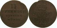Braunschweig-Calenberg-Hannover Cu 2 Pfennig Wilhelm IV. 1830-1837. -