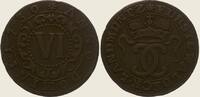 Waldeck Cu 6 Pfennig Karl August Friedrich 1728-1763. -
