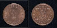 Kleinm&uuml;nzen 2 Pfennig 1916 A Fein zaponiert. Winz. Kratzer, Stempelglanz 10.25 &pound;  +  4.27 &pound; shipping