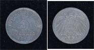 Kleinm&uuml;nzen 5 Pfennig 1915 D Vorz&uuml;glich - Stempelglanz 12.82 &pound;  +  4.27 &pound; shipping