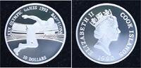 Cook Islands 10 Dollars 1990 Elisabeth II. 1952-2022. Polierte Platte in... 28.20 &pound;  +  4.27 &pound; shipping