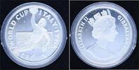 Gro&szlig;britannien-Gibraltar 1 Crown 1990 Polierte Platte in Kapsel 55.55 &pound;  +  8.55 &pound; shipping