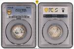 Kleinmünzen  1 Mark 1914  D PCGS MS66. Feiner Stempelglanz